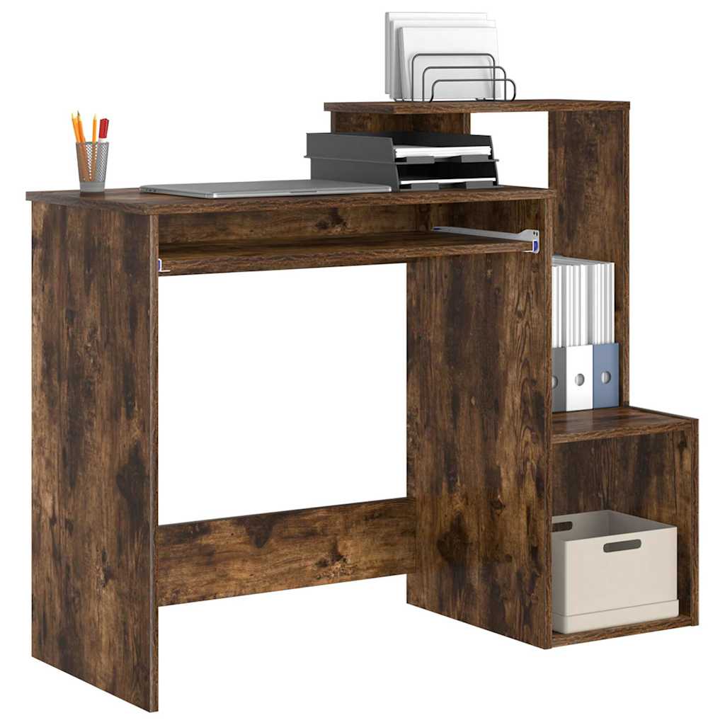 vidaXL Schreibtisch Geräucherte Eiche 106 x 41 x 88.5 cm Holzwerkstoff