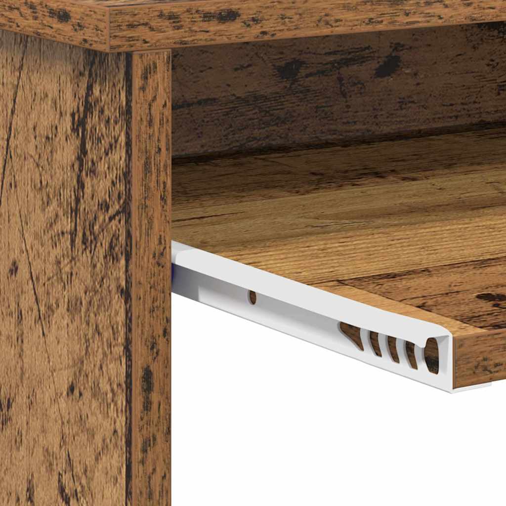 vidaXL Schreibtisch mit Regal Altholz 106 x 41 x 88.5 cm Holzwerkstoff