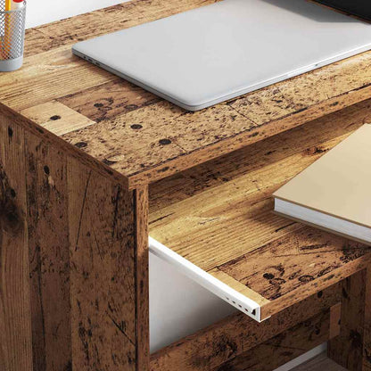 vidaXL Schreibtisch mit Regal Altholz 106 x 41 x 88.5 cm Holzwerkstoff