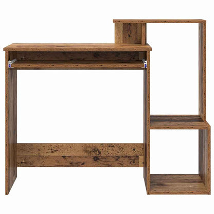 vidaXL Schreibtisch mit Regal Altholz 106 x 41 x 88.5 cm Holzwerkstoff