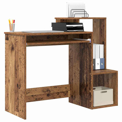 vidaXL Schreibtisch mit Regal Altholz 106 x 41 x 88.5 cm Holzwerkstoff