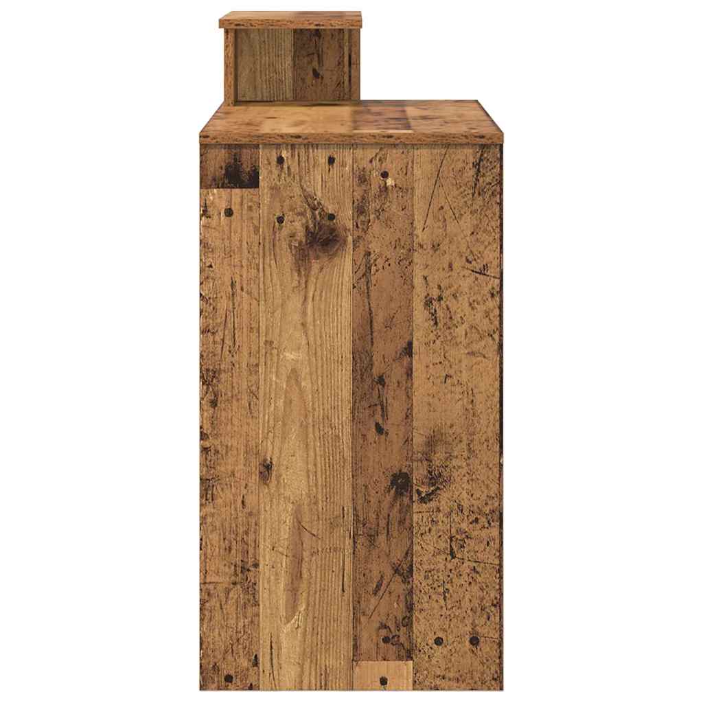 vidaXL Schreibtisch mit Regal Altholz 106 x 41 x 88.5 cm Holzwerkstoff