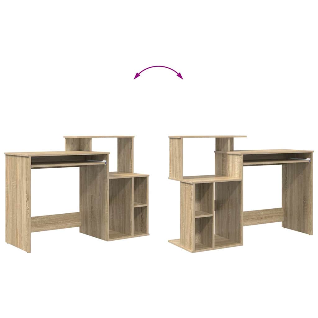 vidaXL Schreibtisch Sonoma-Eiche 120,5 x 44 x 88,5 cm Holzwerkstoff