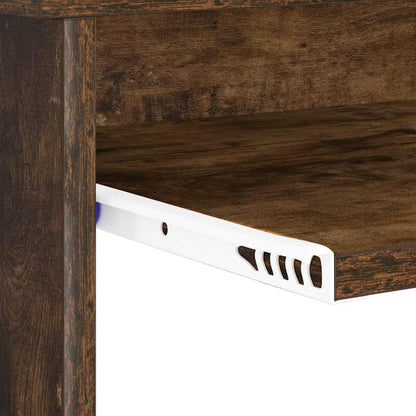 vidaXL Schreibtisch mit Regal Geräucherte Eiche 120,5 x 44 x 88,5 cm