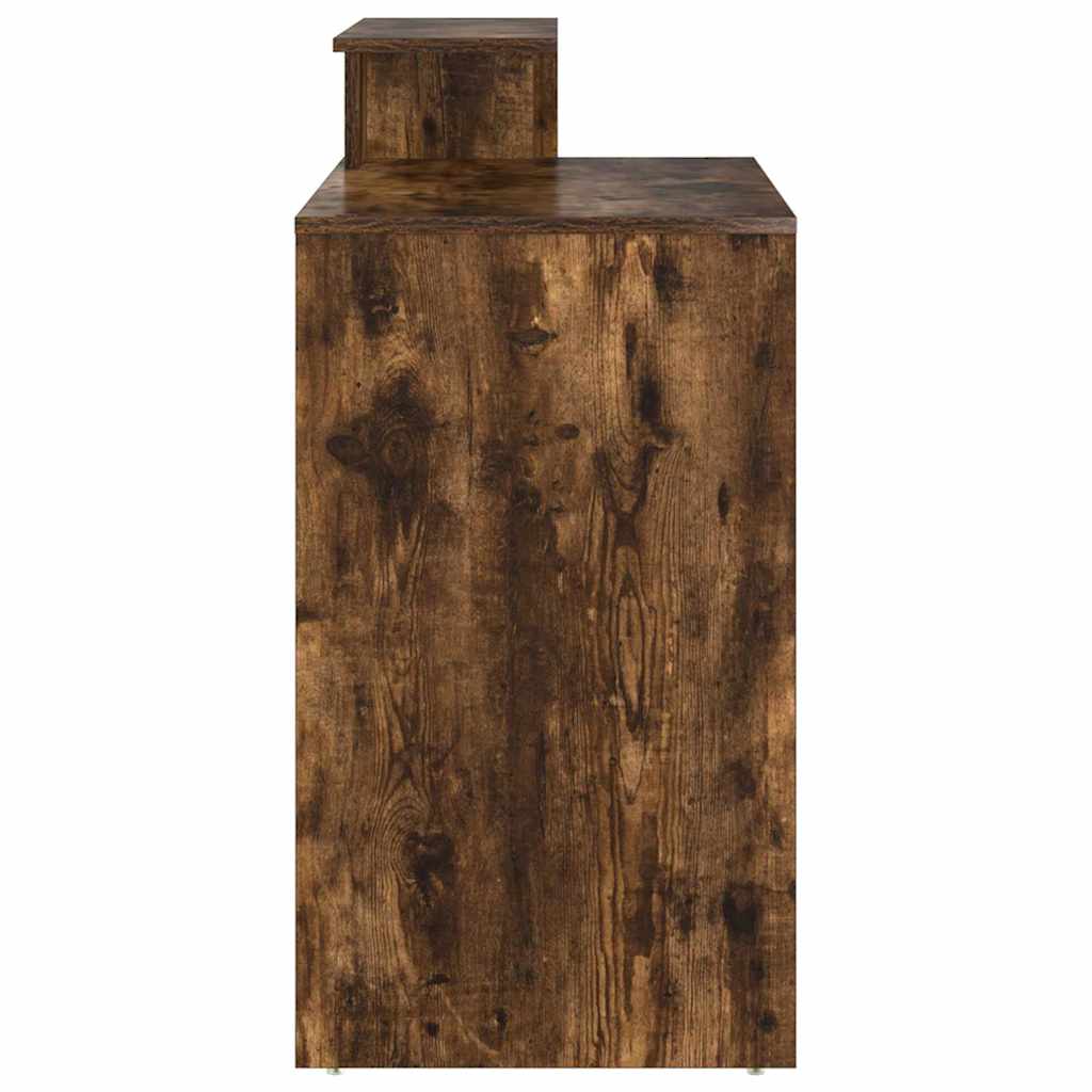 vidaXL Schreibtisch mit Regal Geräucherte Eiche 120,5 x 44 x 88,5 cm