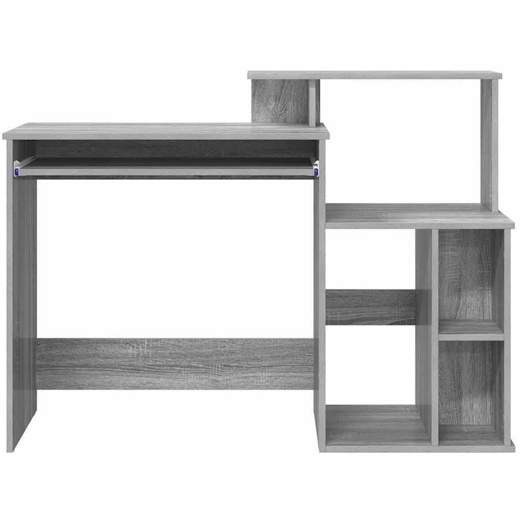 vidaXL Schreibtisch Graues Sonoma 120,5 x 44 x 88,5 cm Holzwerkstoff