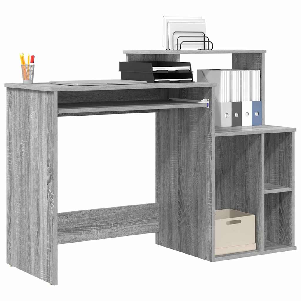 vidaXL Schreibtisch Graues Sonoma 120,5 x 44 x 88,5 cm Holzwerkstoff