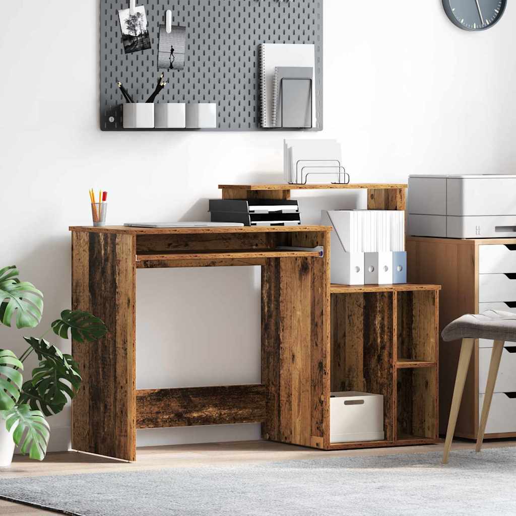 vidaXL Schreibtisch Altholz 120,5 x 44 x 88,5 cm Holzwerkstoff