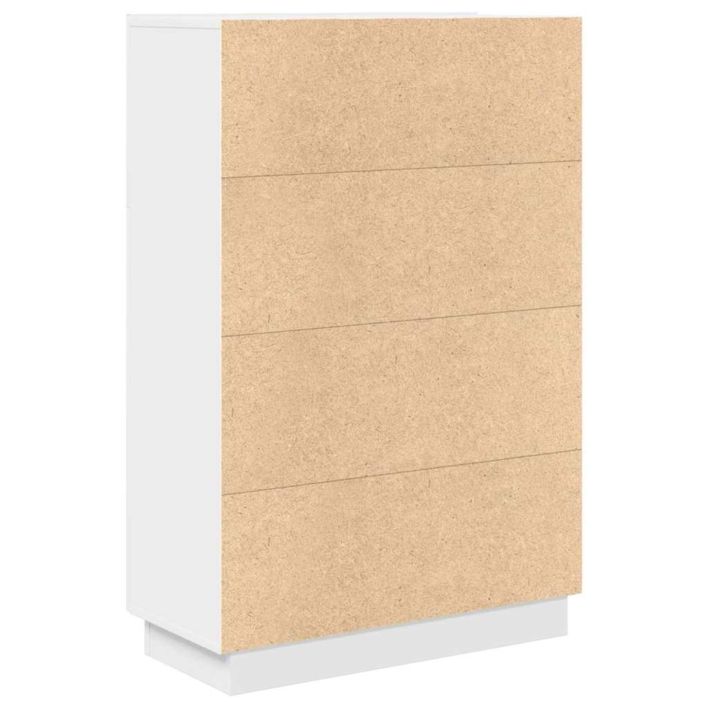 vidaXL Schreibtisch mit Tür Weiß 71.5 x 31.5 x 106.5 cm Holzwerkstoff
