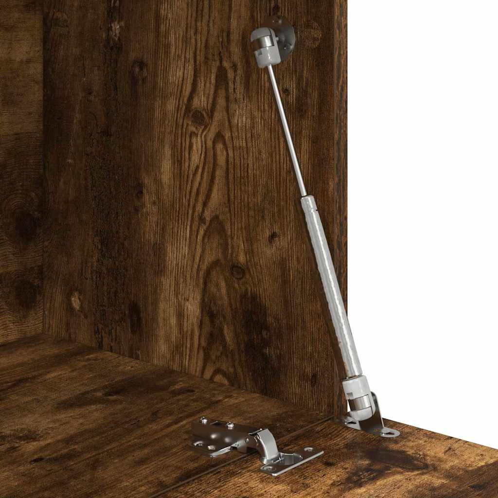 vidaXL Schreibtisch mit Regal Geräucherte Eiche 71.5 x 31.5 x 106.5 cm