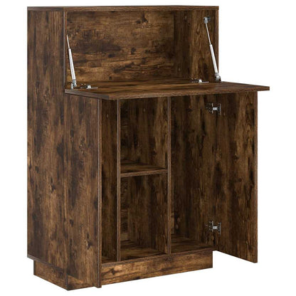 vidaXL Schreibtisch mit Regal Geräucherte Eiche 71.5 x 31.5 x 106.5 cm