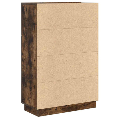 vidaXL Schreibtisch mit Regal Geräucherte Eiche 71.5 x 31.5 x 106.5 cm