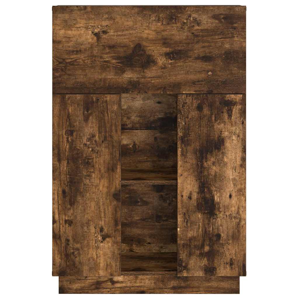 vidaXL Schreibtisch mit Regal Geräucherte Eiche 71.5 x 31.5 x 106.5 cm