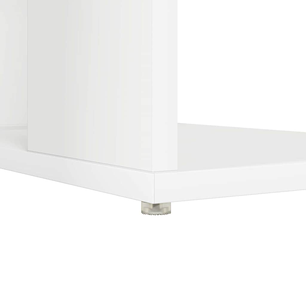 vidaXL Schreibtisch mit Regal Weiß 130 x 50,5 x 75 cm Holzwerkstoff