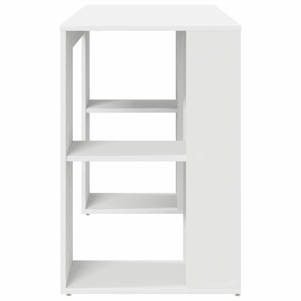 vidaXL Schreibtisch mit Regal Weiß 130 x 50,5 x 75 cm Holzwerkstoff
