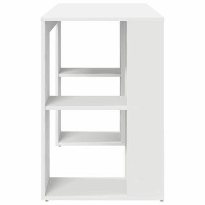 vidaXL Schreibtisch mit Regal Weiß 130 x 50,5 x 75 cm Holzwerkstoff
