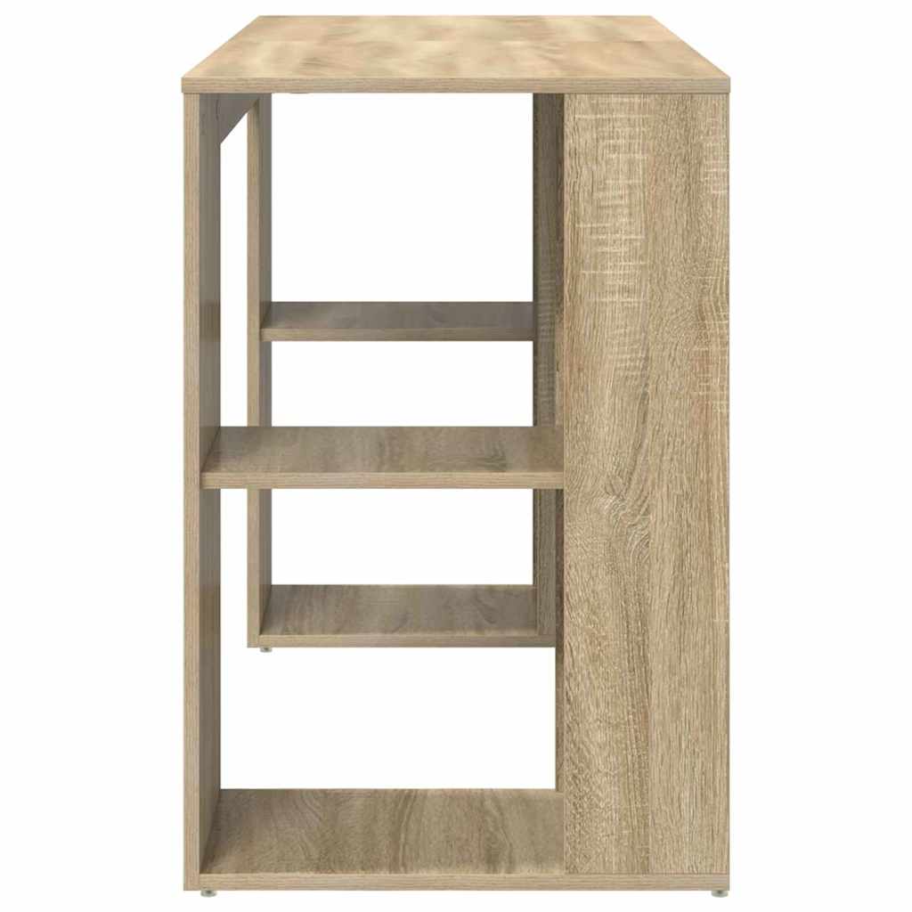 vidaXL Schreibtisch Sonoma-Eiche 130 x 50,5 x 75 cm Holzwerkstoff