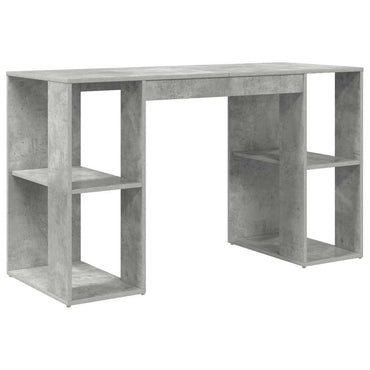 vidaXL Bureau gris béton 130 x 50,5 x 75 cm en bois d'ingénierie