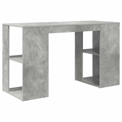 vidaXL Schreibtisch Beton Grau 130 x 50,5 x 75 cm Holzwerkstoff