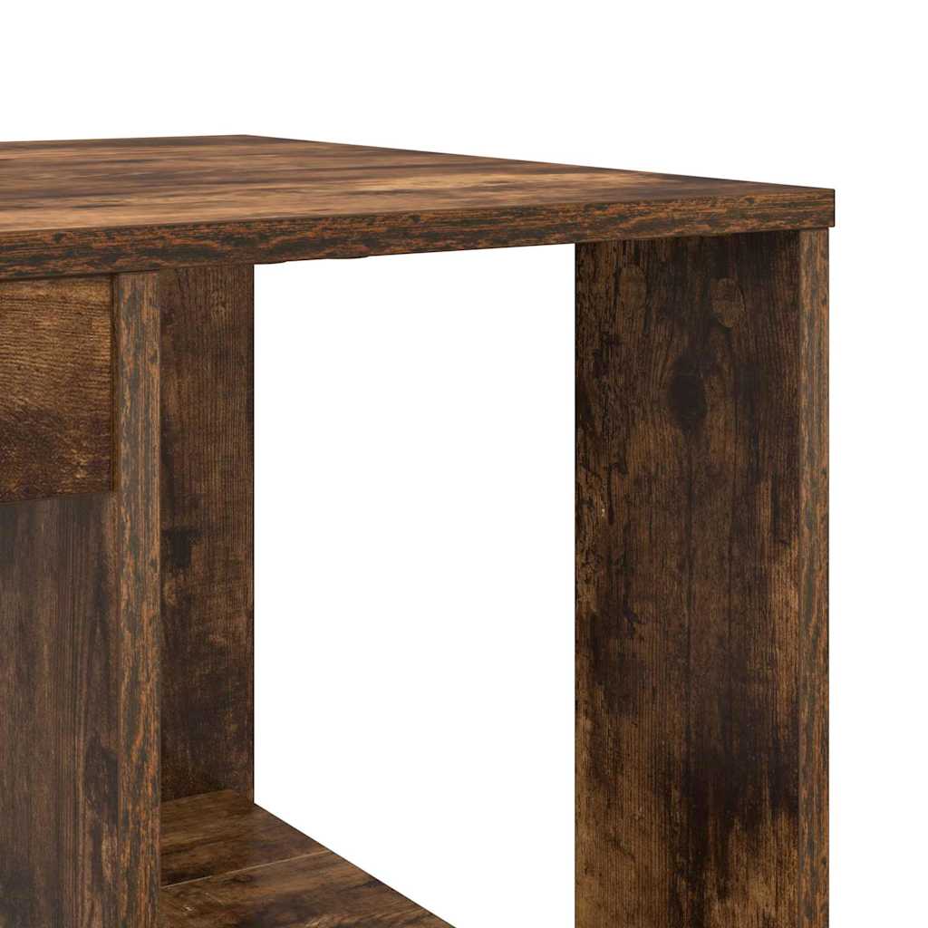 vidaXL Schreibtisch Geräucherte Eiche 130 x 50,5 x 75 cm Holzwerkstoff