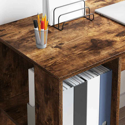 vidaXL Schreibtisch Geräucherte Eiche 130 x 50,5 x 75 cm Holzwerkstoff