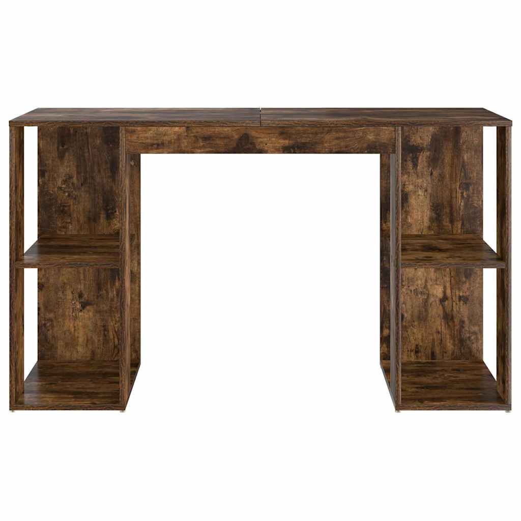 vidaXL Schreibtisch Geräucherte Eiche 130 x 50,5 x 75 cm Holzwerkstoff