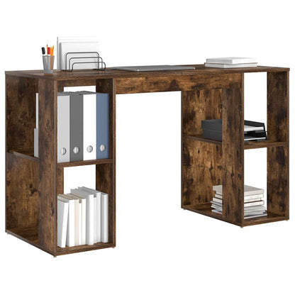 vidaXL Schreibtisch Geräucherte Eiche 130 x 50,5 x 75 cm Holzwerkstoff