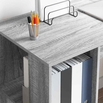 vidaXL Schreibtisch Graues Sonoma 130 x 50,5 x 75 cm Holzwerkstoff