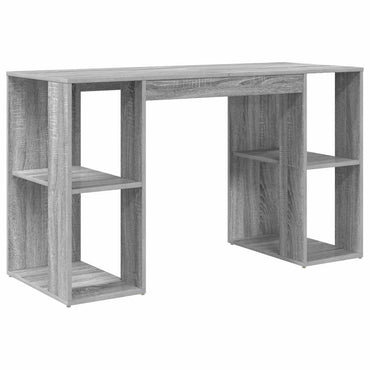 vidaXL Bureau gris Sonoma 130 x 50,5 x 75 cm Bois d'ingénierie