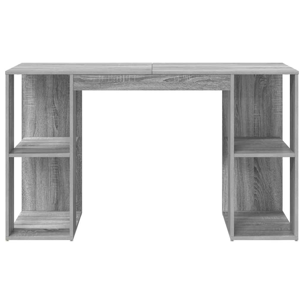 vidaXL Schreibtisch Graues Sonoma 130 x 50,5 x 75 cm Holzwerkstoff