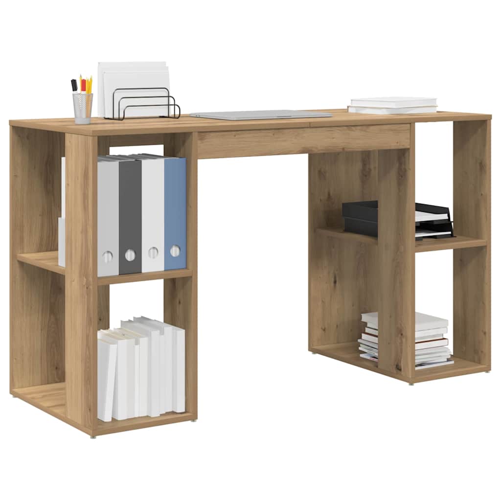 vidaXL Schreibtisch Artisan-Eiche 130 x 50,5 x 75 cm Holzwerkstoff
