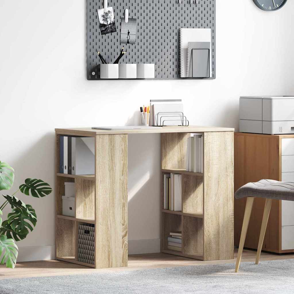vidaXL Schreibtisch Sonoma-Eiche 90 x 50 x 75 cm Holzwerkstoff