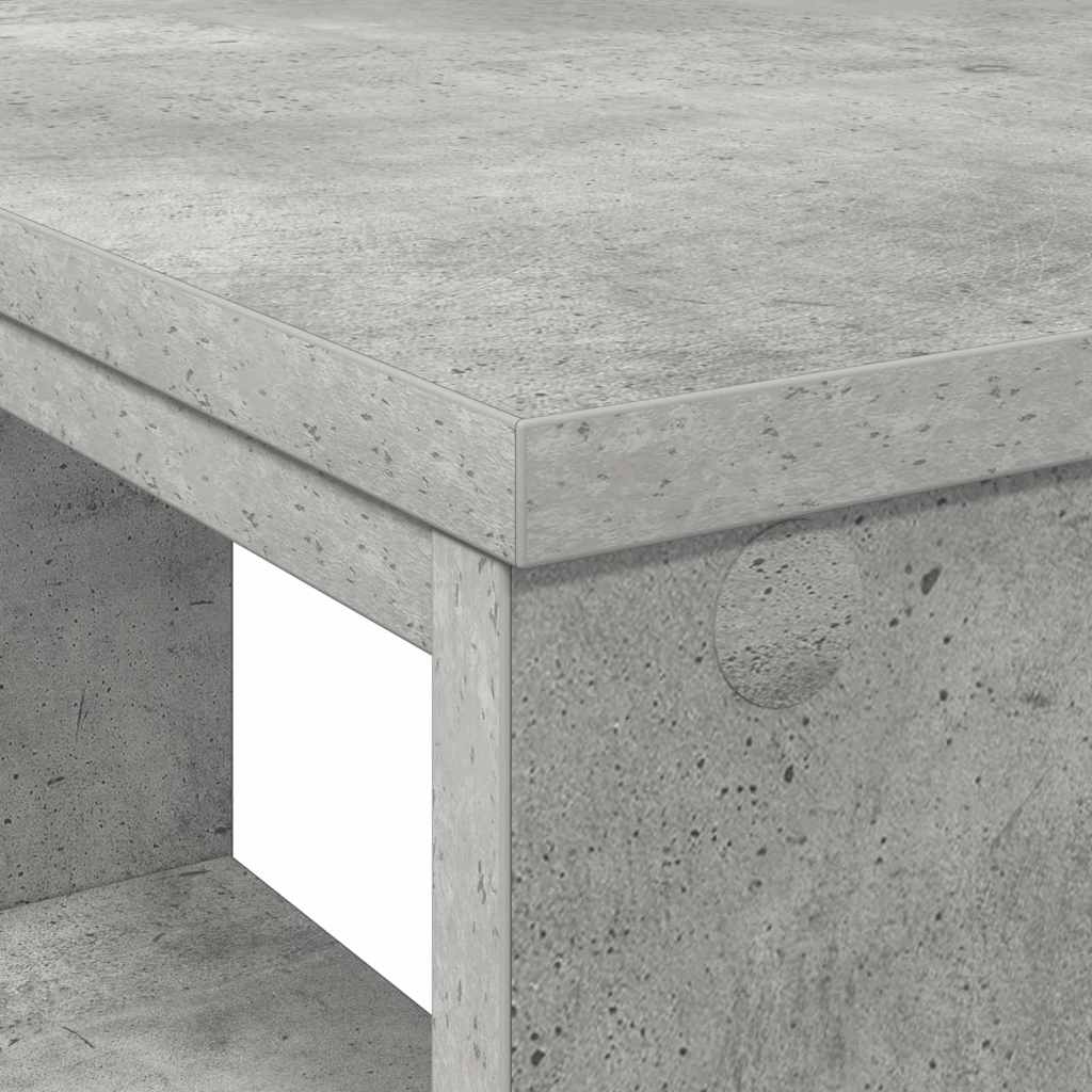 vidaXL Schreibtisch mit Regal Beton Grau 90 x 50 x 75 cm Holzwerkstoff