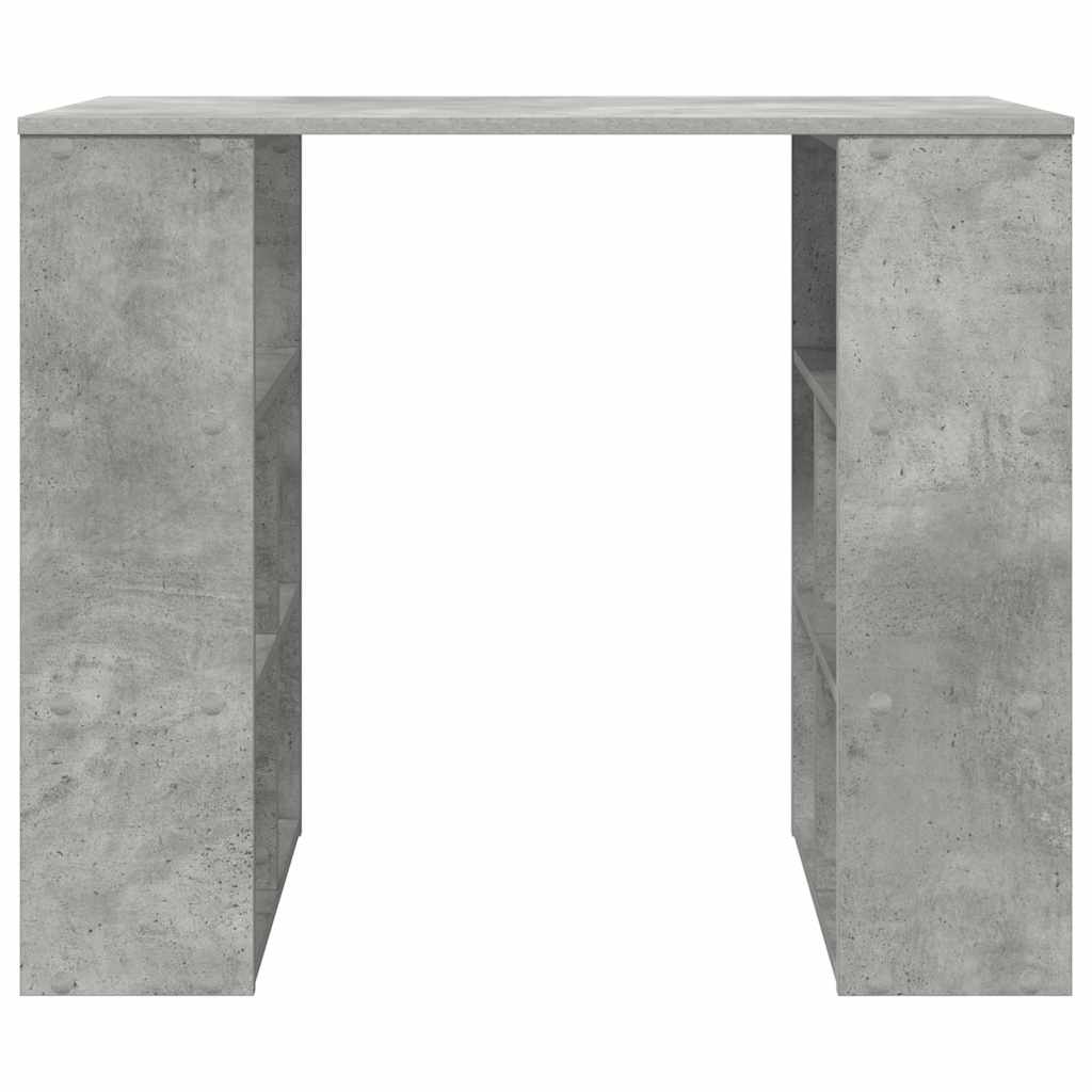 vidaXL Schreibtisch mit Regal Beton Grau 90 x 50 x 75 cm Holzwerkstoff