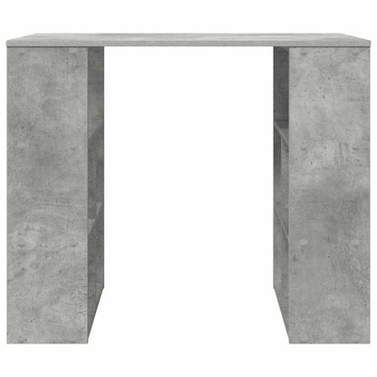 vidaXL Schreibtisch mit Regal Beton Grau 90 x 50 x 75 cm Holzwerkstoff