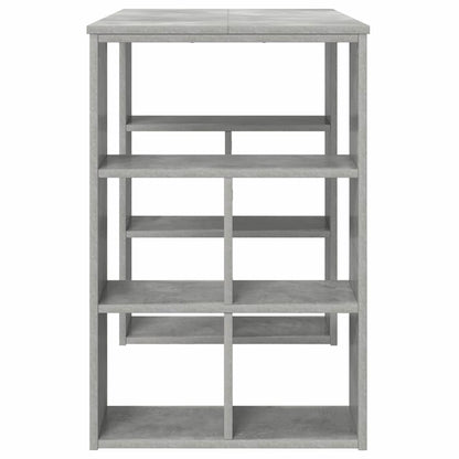 vidaXL Schreibtisch mit Regal Beton Grau 90 x 50 x 75 cm Holzwerkstoff