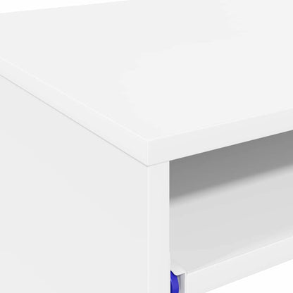 vidaXL Schreibtisch mit Speicher Weiß 77,5 x 43 x 79 cm Holzwerkstoff
