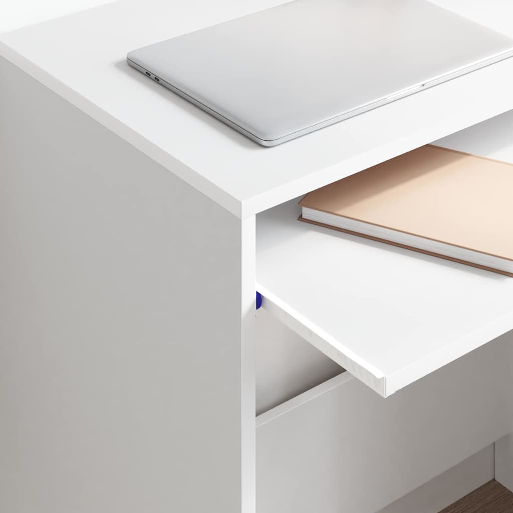 vidaXL Schreibtisch mit Speicher Weiß 77,5 x 43 x 79 cm Holzwerkstoff