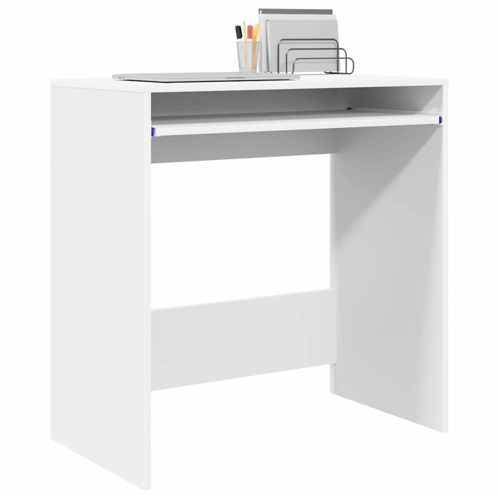 vidaXL Schreibtisch mit Speicher Weiß 77,5 x 43 x 79 cm Holzwerkstoff