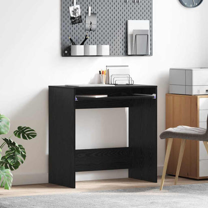vidaXL Bureau noir aspect chêne 77,5 x 43 x 79 cm