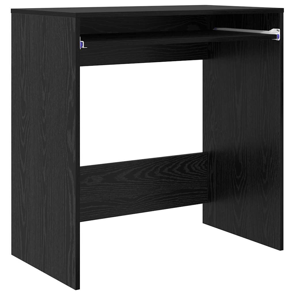 vidaXL Bureau noir aspect chêne 77,5 x 43 x 79 cm