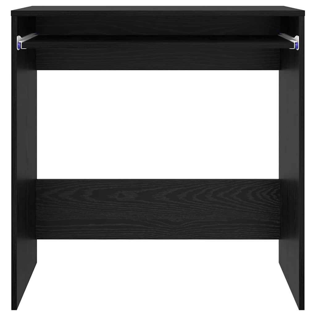 vidaXL Bureau noir aspect chêne 77,5 x 43 x 79 cm