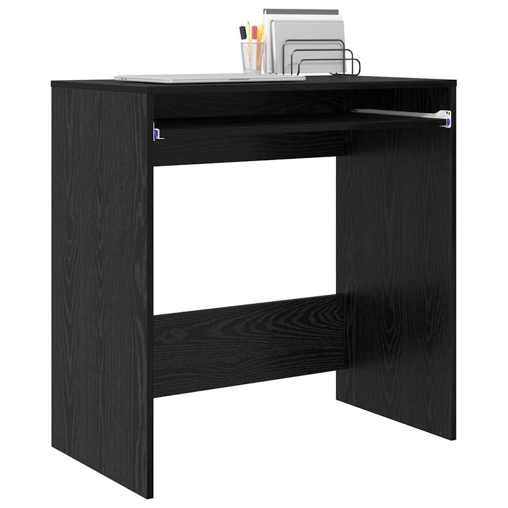 vidaXL Bureau noir aspect chêne 77,5 x 43 x 79 cm