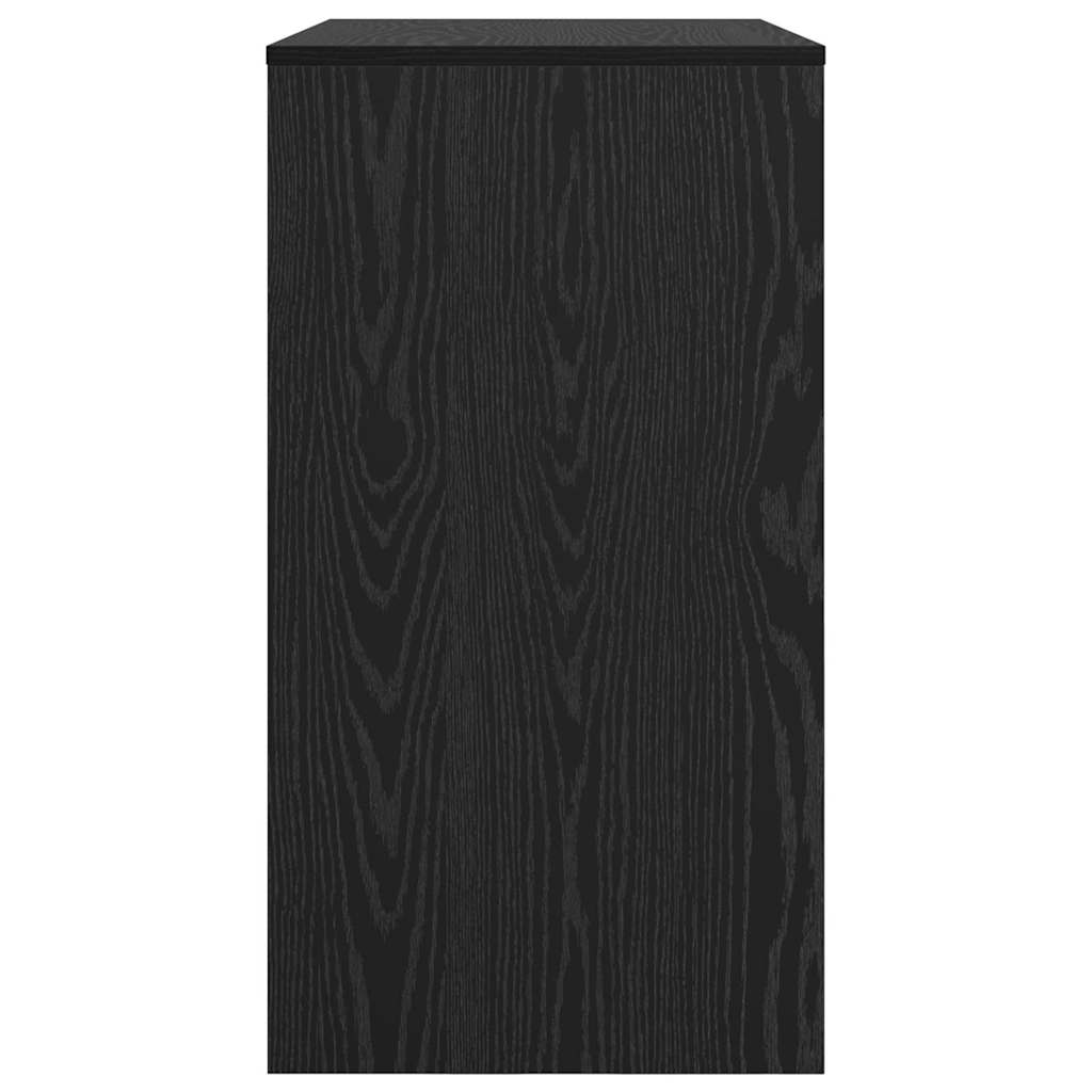 vidaXL Bureau noir aspect chêne 77,5 x 43 x 79 cm