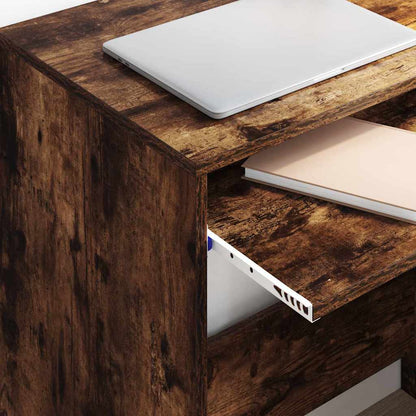 vidaXL Schreibtisch Geräucherte Eiche 77,5 x 43 x 79 cm Holzwerkstoff