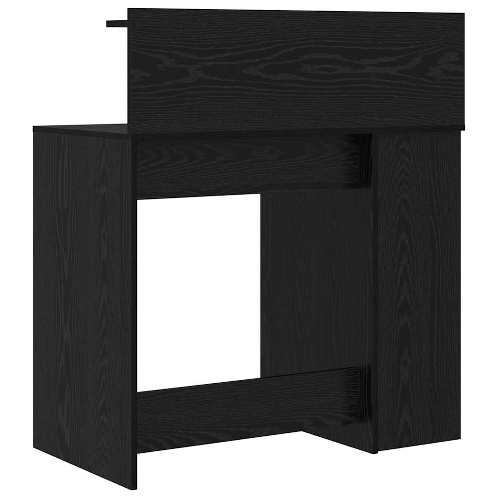 Schreibtisch mit Regal Schwarz Eichen-Optik 90 x 48 x 101,5 cm