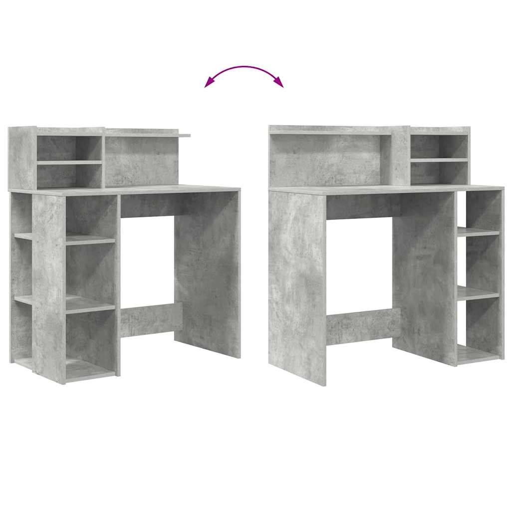 Schreibtisch Beton Grau 90 x 48 x 101,5 cm Holzwerkstoff