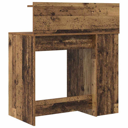 vidaXL Schreibtisch mit Regal Altholz 90 x 48 x 101,5 cm Holzwerkstoff