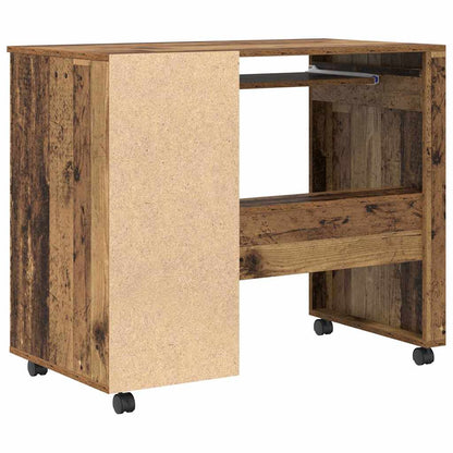vidaXL Tisch mit Rädern Mit Rad Altholz 91 x 50 x 77 cm Holzwerkstoff