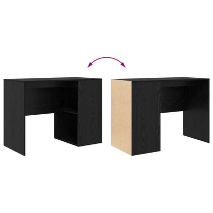 vidaXL Schreibtisch mit Regal Schwarz Eichen-Optik 102 x 50 x 75 cm